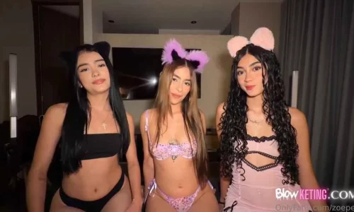Zoe Petite, Elipetitt And SkinnyCurly Having Foursome Sex With Blowketing